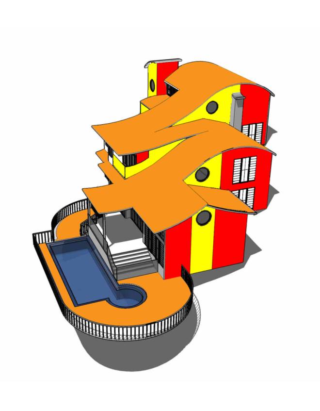 disegno di Casa in 3D a colori