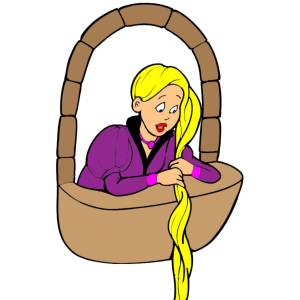 Disegno di Rapunzel  a colori