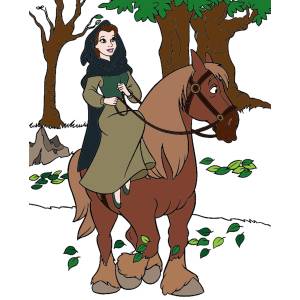 Disegno di Belle a Cavallo a colori