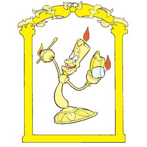 Disegno di Lumière il Candelabro a colori