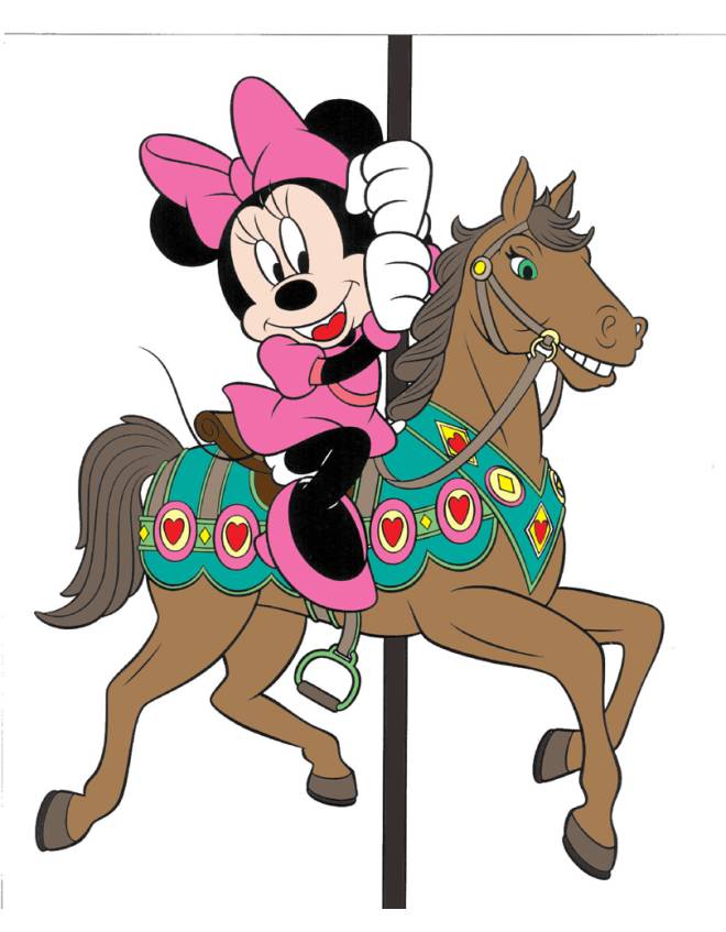 disegno di Minnie sul Cavalluccio a colori