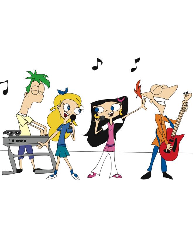 disegno di Phineas e Ferb Musica a colori