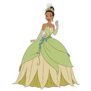 Disegno di La Principessa Tiana a colori