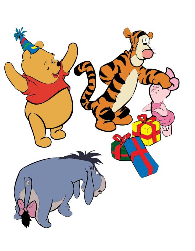 disegno di Winnie Pooh e i suoi Amici a colori