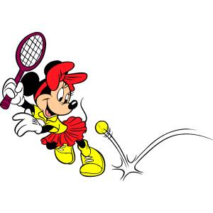 Disegno di Minnie e il Tennis a colori