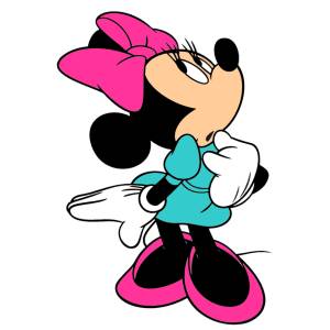 Disegno di Minnie Pensierosa a colori