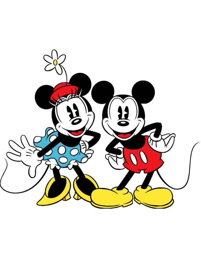 disegno di Minnie e Topolino Classici a colori