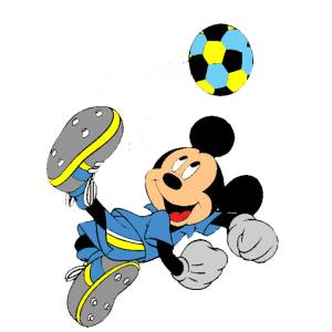 Disegno di Topolino Calciatore a colori