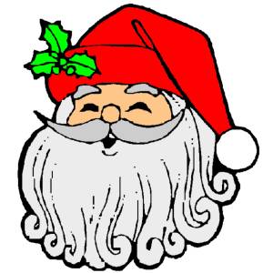 Disegno di Babbo Natale Sorridente a colori