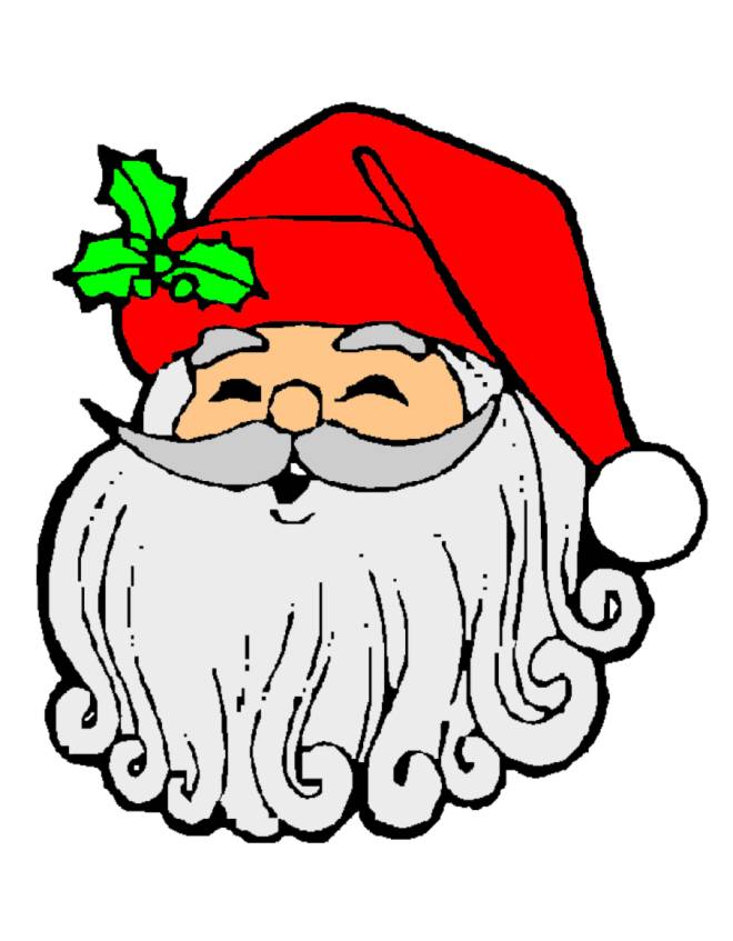 disegno di Babbo Natale Sorridente a colori