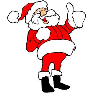 Disegno di Babbo Natale Felice a colori