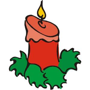 Disegno di Candela di Natale a colori