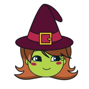 Disegno di Cappello di Halloween a colori