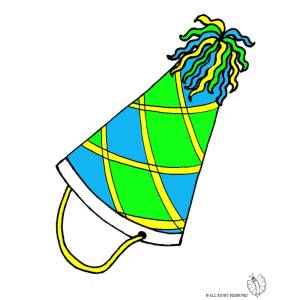Disegno di Cappellino per Feste a colori