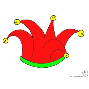 Disegno di Cappello Giullare con Campanellini a colori