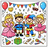 Disegno di Festa di Carnevale a colori