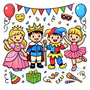 Disegno di Festa di Carnevale a colori