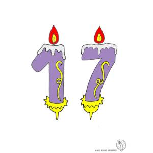 disegno di Diciassette Anni Candeline Compleanno a colori