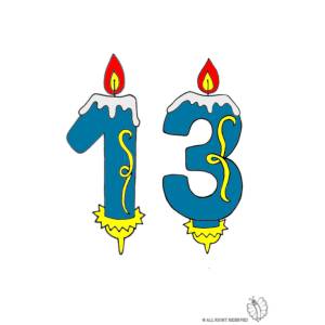 disegno di Tredici Anni Candeline Compleanno a colori