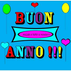 Disegno di Buon Anno a colori