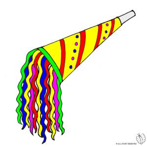 disegno di Trombetta per Feste a colori