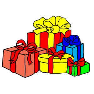 Disegno di Regali di Natale a colori