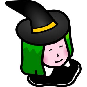 Disegno di Strega di Halloween a colori