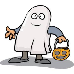 Disegno di Fantasma con la Zucca a colori