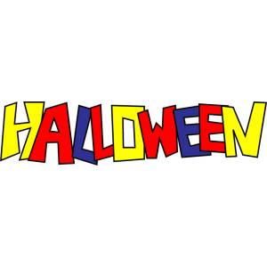 Disegno di Scritta Halloween a colori