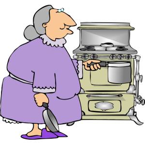 Disegno di Nonna in Cucina a colori