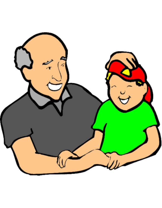 disegno di Nonno e Nipote a colori