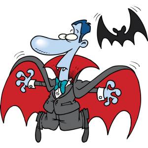 Disegno di Vampiro e Pipistrello a colori