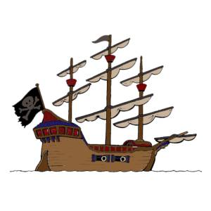 Disegno di La Nave Pirata a colori