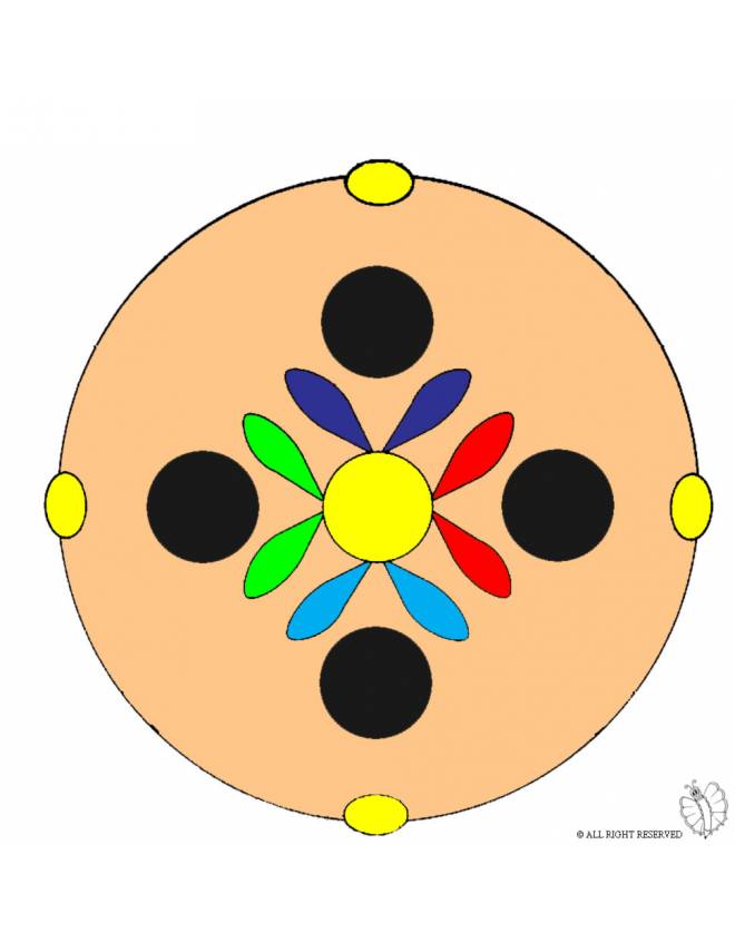 disegno di Mandala 7 a colori