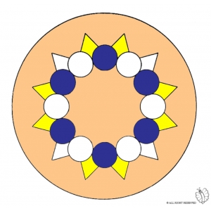 Disegno di Mandala 9 a colori