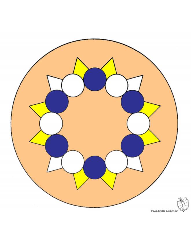 disegno di Mandala 9 a colori