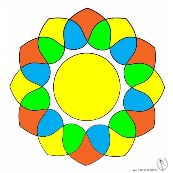 Disegno di Mandala 5 a colori