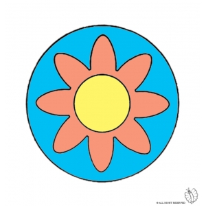 Disegno di Mandala 3 a colori