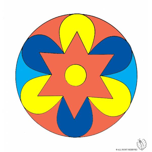 Disegno di Mandala 2 a colori