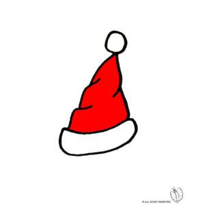 Disegno di Cappello di Babbo Natale a colori