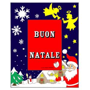 Disegno di Cornice Buon Natale a colori
