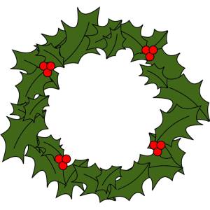 Disegno di Corona Natalizia a colori