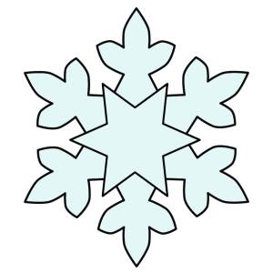 Disegno di Fiocco di Neve a colori