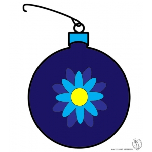 Disegno di Pallina di Natale Decorata a colori