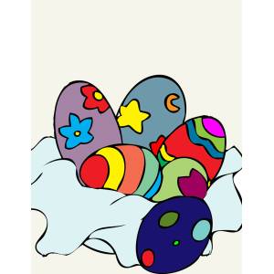 Disegno di Uova Fantasia di Pasqua a colori