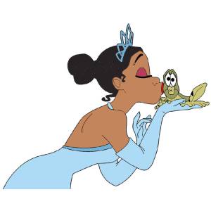 disegno di La Principessa e il Ranocchio a colori