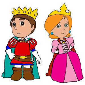 Disegno di Il Principe e la Principessa a colori