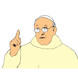 Disegno di Papa Francesco a colori