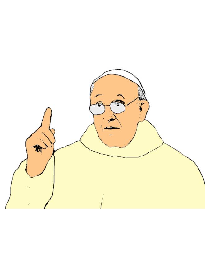 Disegno di Papa Francesco a colori per bambini ...