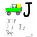 Disegno di Lettera J di Jeep a colori